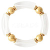 Fashionable Women's Chunky Curved Acrylic Tube Beads Stretch Bracelets AP8792-1-1