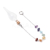 Teardrop Glass Cork Bottle Pointed Dowsing Pendulums HJEW-JM04492-4