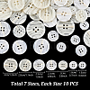 70Pcs 7 Styles Resin Buttons BUTT-PH0001-73-4