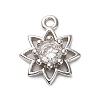 925 Sterling Silver Clear Cubic Zirconia 8-Pointed Star Charms STER-U009-06P-1