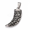 Retro Men's 304 Stainless Steel Big Italian Horn Lucky Big Pendants STAS-O044-90-2