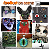 Luminous Eye Printed Glass Cabochons GGLA-PH0001-22A-4