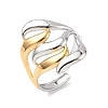 304 Stainless Steel Adjustable Cuff Rings LS-RJEW-S626-01GP-C-2