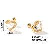 Exquisite Brass Cartilage Earrings with Zirconia IF4519-4-1