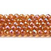 Electroplate Transparent Glass Beads Strands LS-GLAA-H021-01B-FR02-2