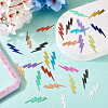 66Pcs 11 Colors Spray Painted 430 Stainless Steel Filigree Pendants STAS-TA0002-18-5