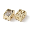 Brass with Cubic Zirconia Beads KK-G491-35G-02-2