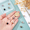 12Pcs 6 Styles Electroplate Synthetic Black Stone G-FH0002-71-3