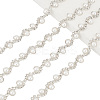 1 Yard Crystal Rhinestone Cup Chains with Plastic Pearl Beaded DIY-GA0005-72-1