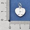 925 Sterling Silver Heart with Capital Letter Charms STER-S009-13H-S-3