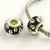 Large Hole Dog Paw Prints Pattern Resin European Beads OPDL-Q128-12-2