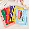 6Pcs 6 Colors Oxford Cloth with Alloy Pen Cases for 3-Ring Binder AJEW-CP0008-03-4