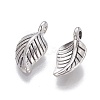 Tibetan Style Alloy Leaf Pendants LS-TIBEP-1011-AS-LF-1