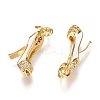 Brass Micro Pave Clear Cubic Zirconia Stilettos Pendants ZIRC-B002-35G-A-2
