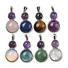 Natural & Synthetic Mixed Gemstone Pendants G-G147-06P-1