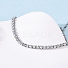 304 Stainless Steel with Cubic Zirconia Link Chain Bracelets for Women BJEW-G754-01B-P03-3