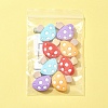 8Pcs 4 Colors Mushroom Food Grade Eco-Friendly Silicone Focal Beads SIL-FS0001-10-4