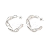 304 Stainless Steel Twist C-Shaped Stud Earrings EJEW-A139-01P-4