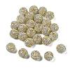 Sparkle Glass Rhinestone Round Beads OACR-S048-01B-2