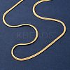 2.5MM 304 Stainless Steel Flat Snake Chain Necklaces NJEW-P338-05G-2