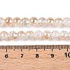 Electroplated Crackle Glass Beads Strands EGLA-N014-6mm-02-4