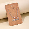 Fashionable Iron Hollow Out Book Pendant Necklaces for Women FS-WG9E5D2-02-1
