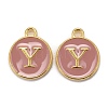 Golden Plated Alloy Enamel Charms ENAM-S118-07Y-1