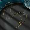 1mm Rack Plating Brass Ball Chain Adjustable Slider Necklaces for Women Men MAK-L044-51G-3