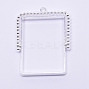 Alloy Open Back Bezel Pendants PALLOY-WH0071-59S-RS-1