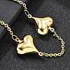 304 Stainless Steel Link Bracelets for Women BJEW-P354-01A-G-2