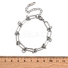 304 Stainless Steel Paperclip Chain Bracelets for Women LS-BJEW-P347-03P-5