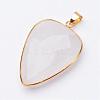 Faceted Natural Quartz Crystal Pendants G-F340-02C-2