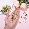 10Pcs Glass Pendants PALLOY-YW00093-01-6