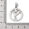 Mother's Day 201 Stainless Steel Pendants STAS-Q342-21P-3