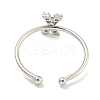 Rack Plating Brass Open Cuff Rings for Women RJEW-F162-02P-X-3