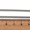 1MM 304 Stainless Steel Round Snake Chain Necklaces NJEW-P338-06P-5