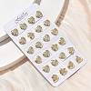 Brass Micro Pave Clear Cubic Zirconia Stud Earrings EJEW-D305-13G-2