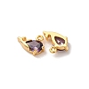 Brass Micro Pave Cubic Zirconia Pendants KK-K382-29G-01-2