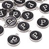 Platinum Plated Alloy Charms X-ENAM-S118-02P-P-4