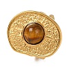 Natural Tiger Eye Finger Rings RJEW-Q822-35G-02-1