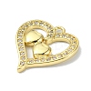 Rack Plating Real 18K Gold Plated Brass Micro Pave Cubic Zirconia KK-B084-19G-02-2