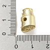 Brass Micro Pave Black Cubic Zirconia Beads ZIRC-P119-02G-02-3