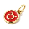 Real 18K Gold Plated Brass Enamel Charms KK-L216-001G-D03-2