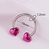 316L Stainless Steel Micro Pave Cubic Zirconia Hoop Nose Rings WG5D603-12-1
