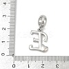 Brass European Dangle Charms KK-Z097-01E-GP-3