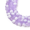 Frosted Crackle Glass Beads Strands GLAA-U001-4mm-M04-2