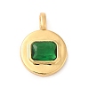 Brass with Cubic Zirconia Pendants KK-K339-01G-01-1
