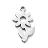 Non-Tarnish 304 Stainless Steel Charms STAS-D036-02P-1