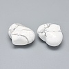 Natural Howlite Heart Palm Stone G-F637-11J-2