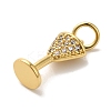 Brass Micro Pave Cubic Pendants X-KK-U027-07G-03-2